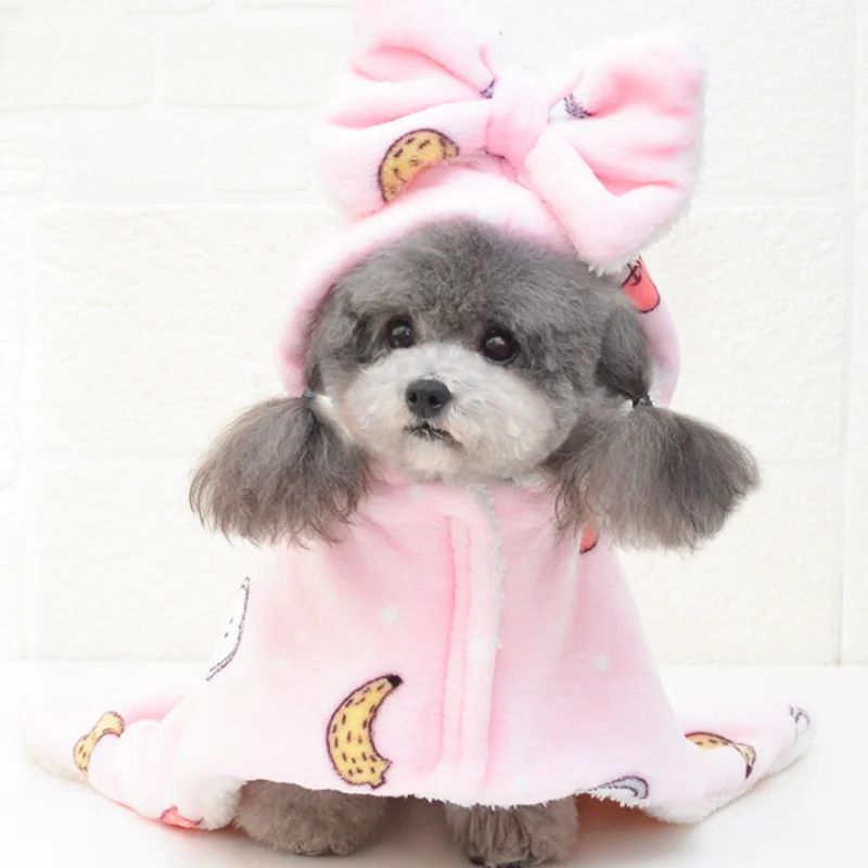 Одежда для собак пижамы бархатная теплая одежда щенков кошек фланелевая осени и