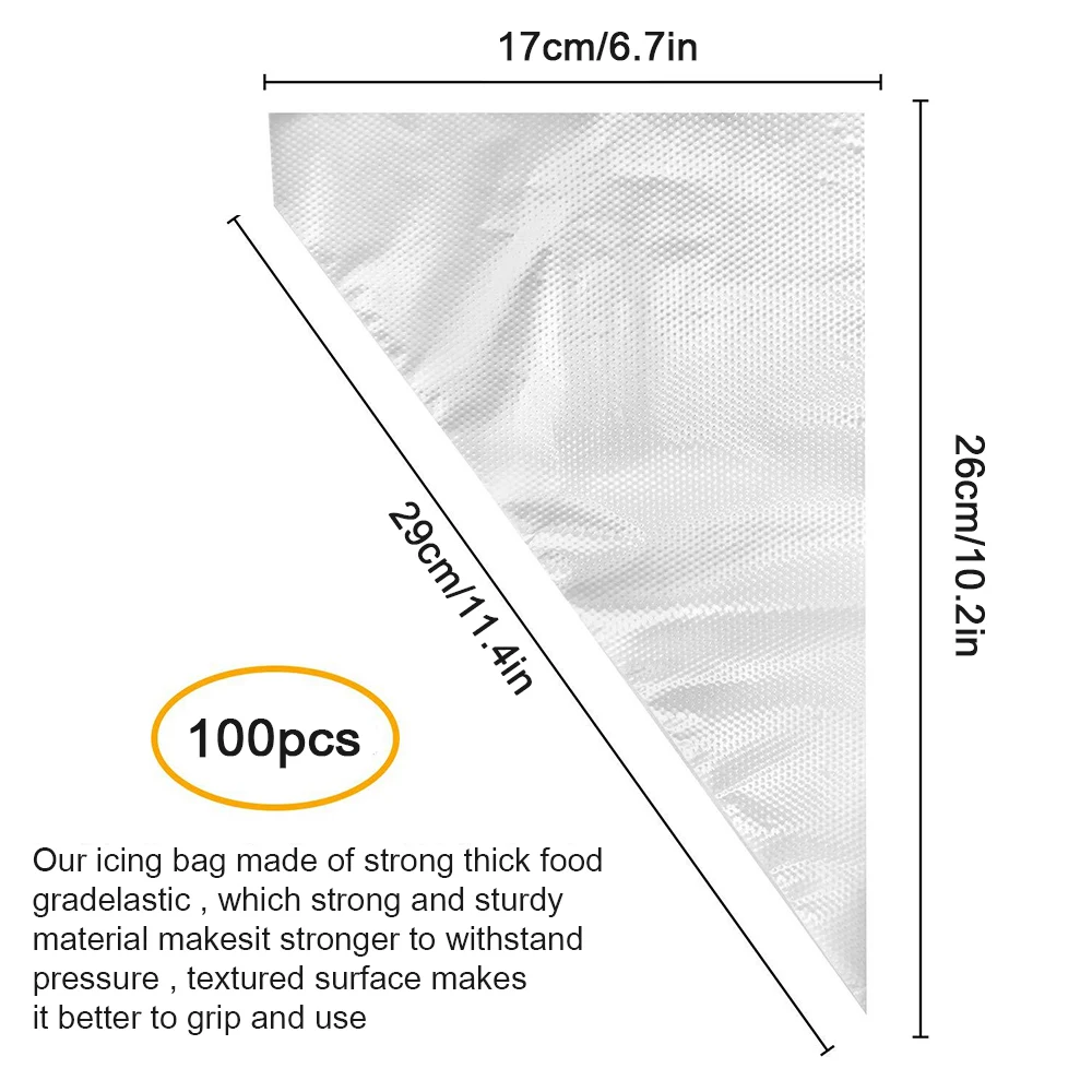 Одноразовые Кондитерские мешки для украшения торта 100 шт./лот|Украшения десертов|