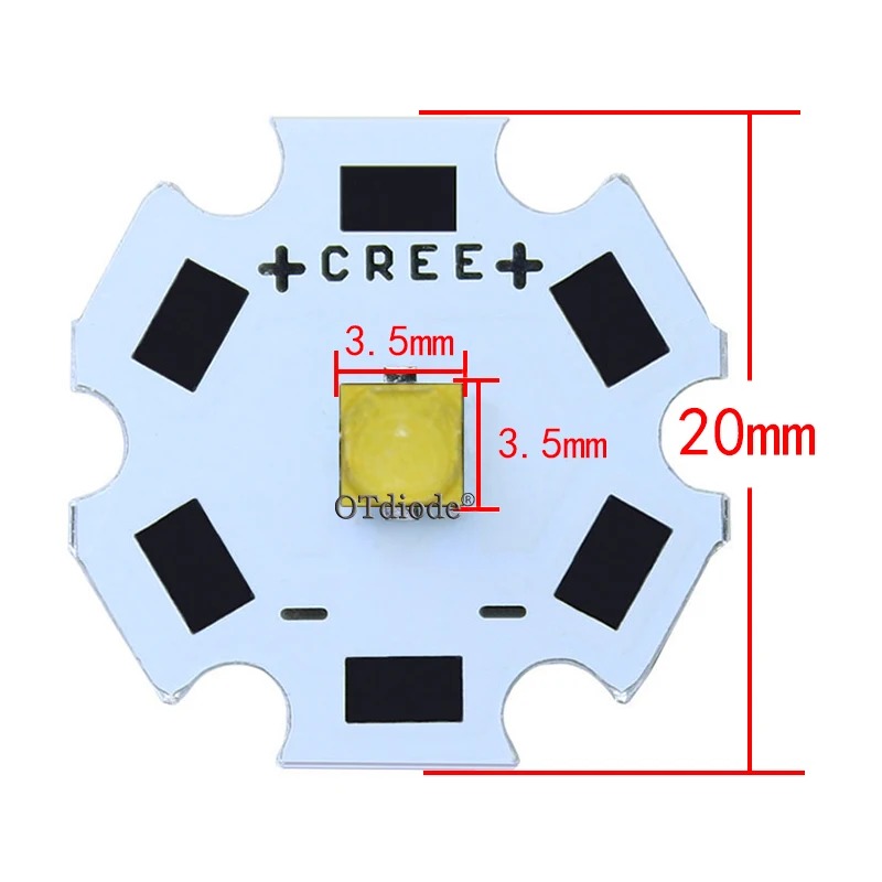 Cree XPL2 10 Вт Мощный светодиодный излучатель холодный белый диод 16/20 мм PCB + 17 мм/22 DC3.6V
