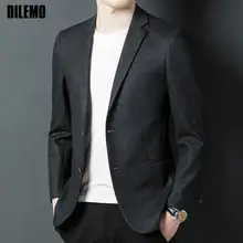 Chaqueta informal de estilo italiano para hombre, chaqueta de corte Regular para fiesta, traje de negocios, abrigo, ropa de calidad superior, nuevo diseñador (4)