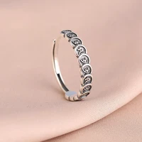 hip hop vintage chinese characters do old ring chinese style personality movable men open ring female index finger ring