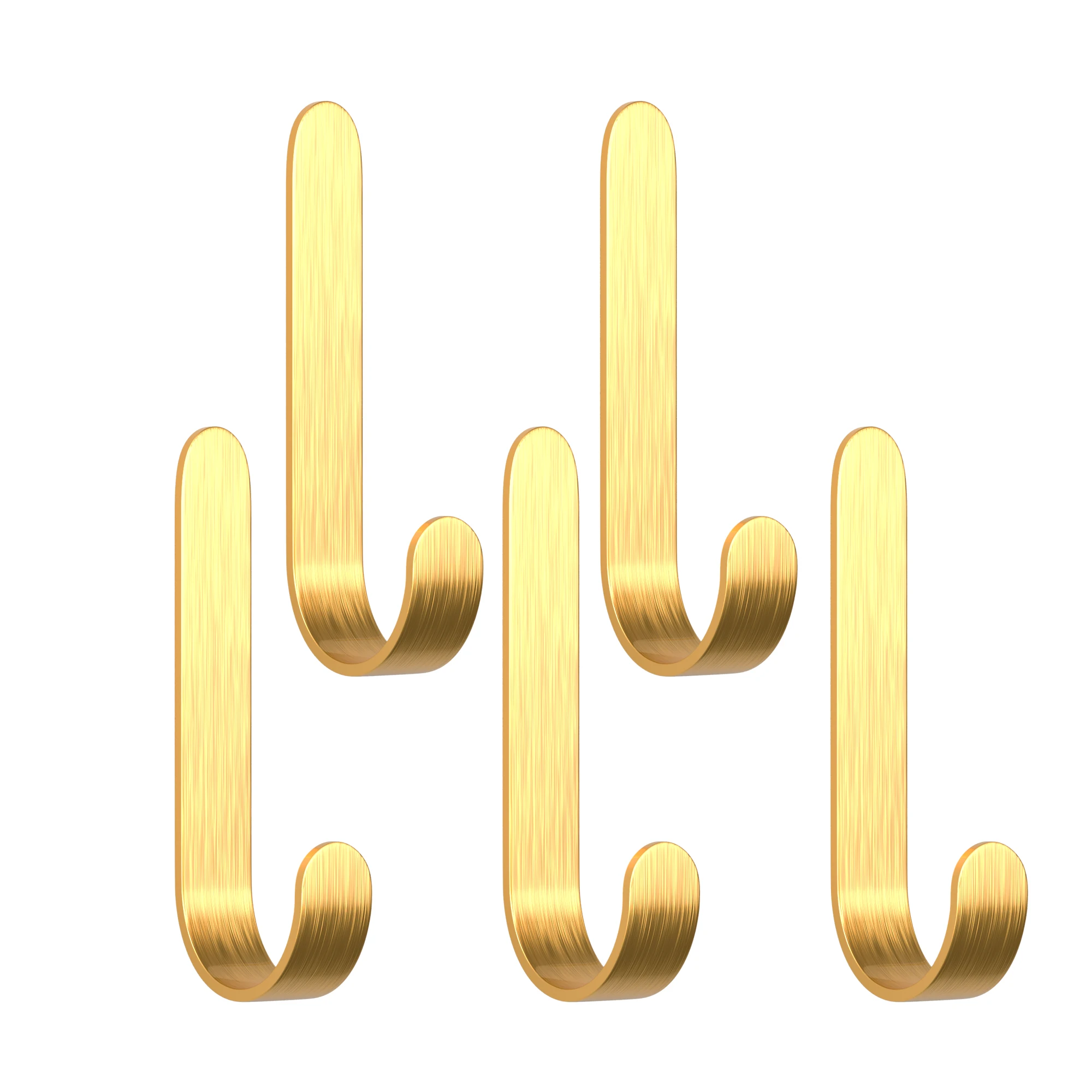 

Adhesive Hook,Gold Brass Self-Adhesive Wall Hooks,Modern Stylish Bathroom Towel Holder,Key Hook Hanger,for Bags/Coat