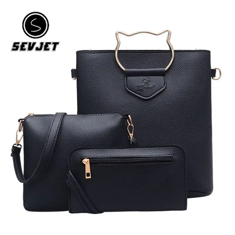 Женская Роскошная сумка 3 шт. кожаные сумки на плечо для отдыха 2019 модная