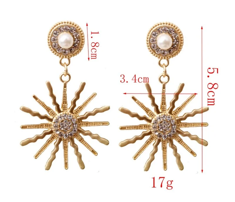 

2021 Statement Earring Diamond Pearl Drop Dangle Earrings for Women Luxury Jewlery Gift