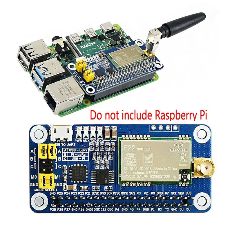 Waveshare SX1262 868M LoRa шляпа на основе охватывает частотный диапазон подходит для Raspberry Pi