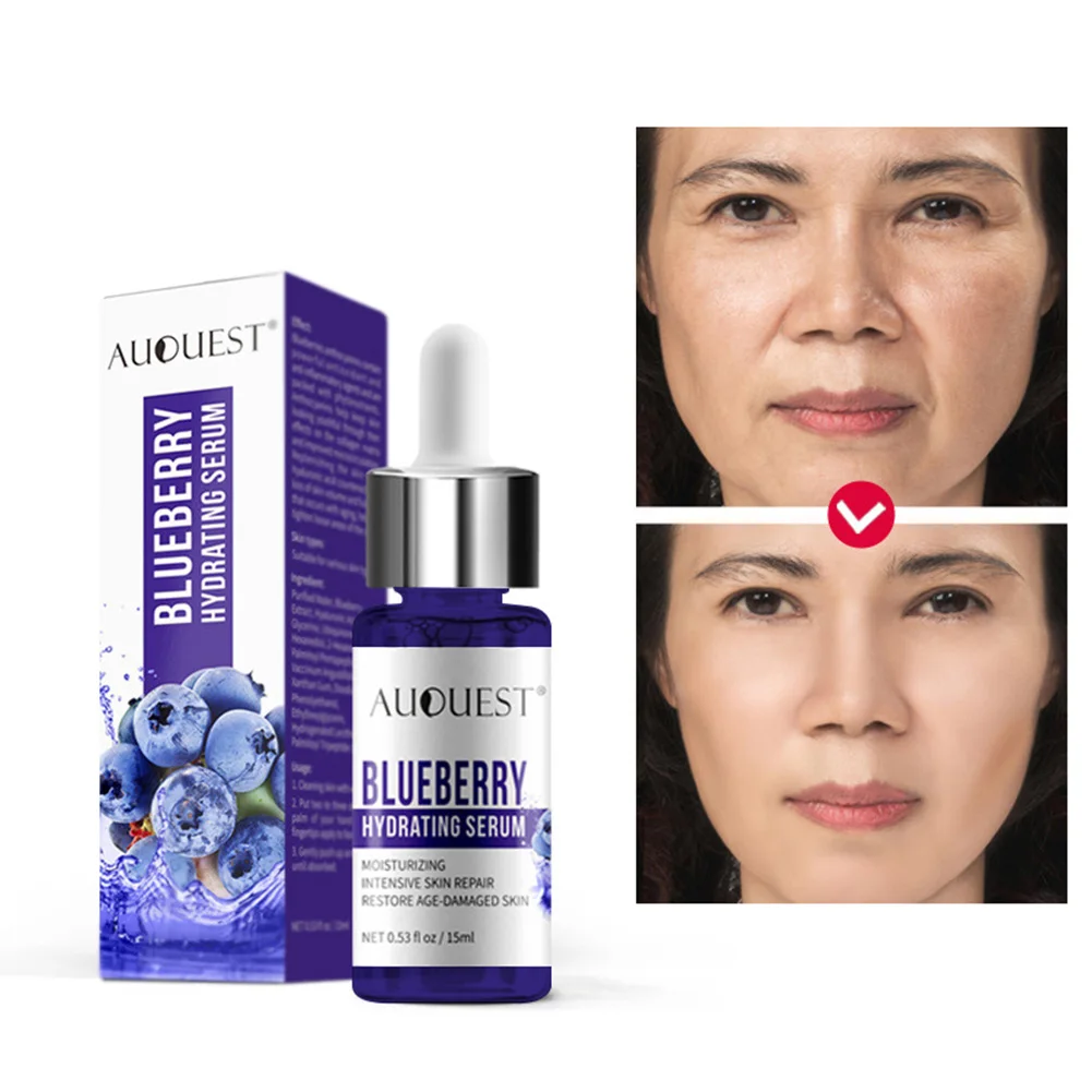 

15ml Blueberry Face Serum Moisturizing Hydrating Non-greasy Essence For Reducing Pores Dark Spots Anti-aging Serum Skin Care