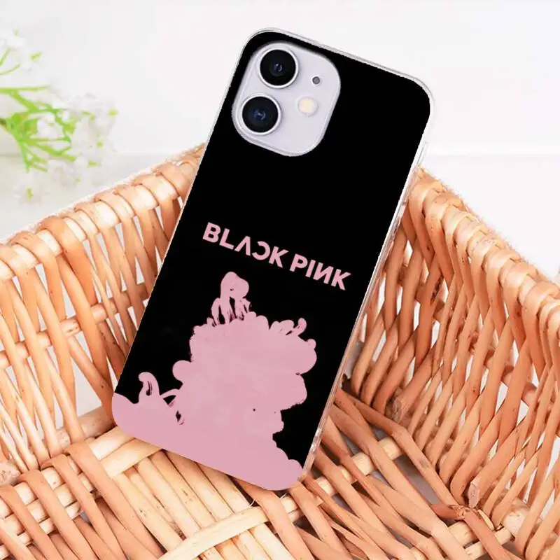 Чехлы для телефонов Kpop Idol черные розовые прозрачные чехлы Iphone 11 12 Pro Max Xr X Mini 7 8 PLUS