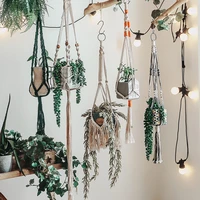 hand woven hanging basket creative garden flower pot net bag birthday gift home decoration accessories bedroom decor aesthetic