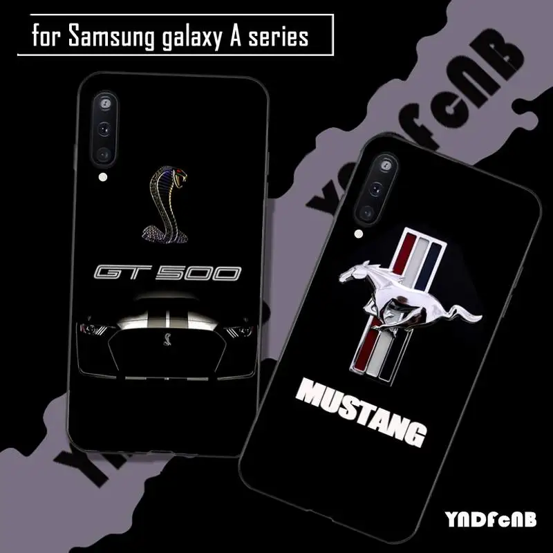 YNDFCNB Mustang логотип роскошный силиконовый чехол для телефона Samsung galaxy A6 A7 2017 2018 A9 A10 A20