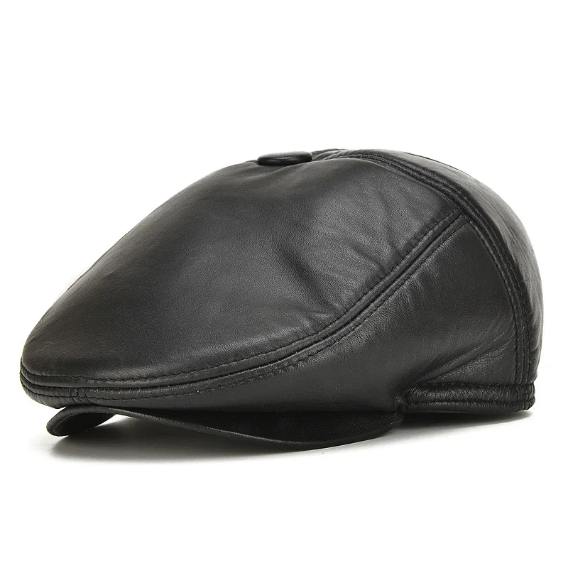 Мужские береты из натуральной кожи шапка КБР высококачественные модные мужские