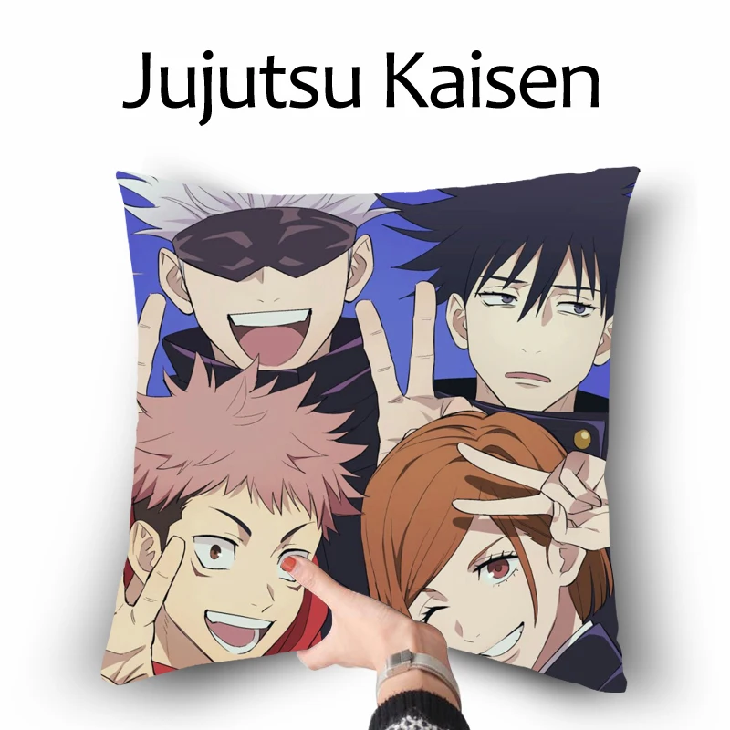 Hot Sale Jujutsu Kaisen Figures Printed Pillow Cover Home Sofa Cushion Case Throwing |