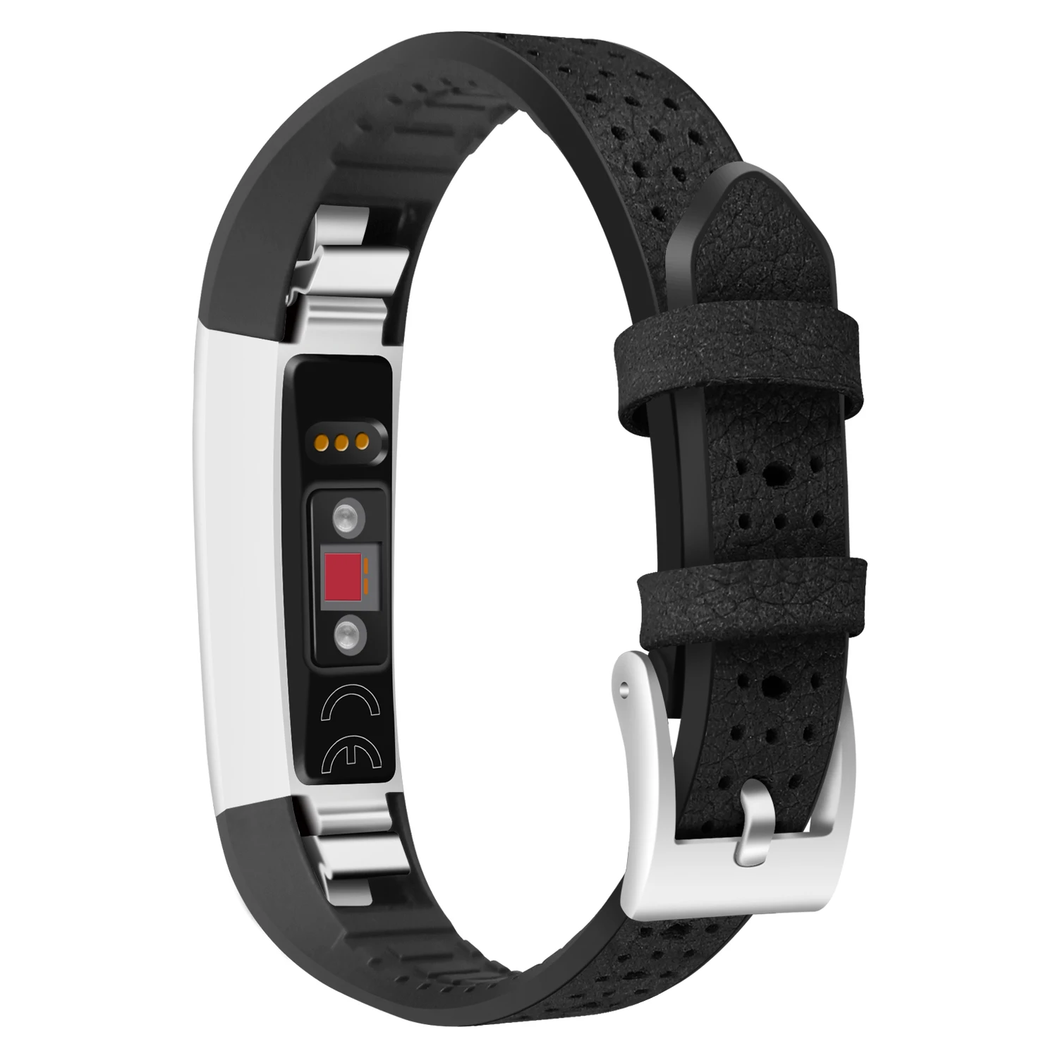 Balck Joyozy натуральная кожа+ ТПУ часы ремешок Браслет Для Fitbit Alta/alta hr замена высокое качество Ремешки для наручных часов - Цвет ремешка: Balck