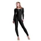 Speerise для женщин с длинным рукавом и овальным вырезом комбинезон женский спандекс всего тела Боди для танцев гимнастических костюмов Спортивный костюм для девочек