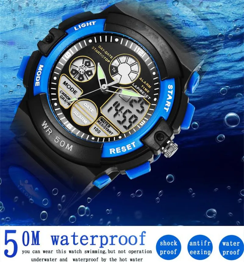 

Children's Watch Waterproof Child Boy Girl Digital LED Smart Quartz Alarm Clock Date Sports Hot Sale Gift Watch kids watches