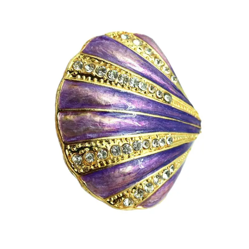 

Hinged Trinket Box For Girls Handmade Shell Trinket Boxes Decorated for Women