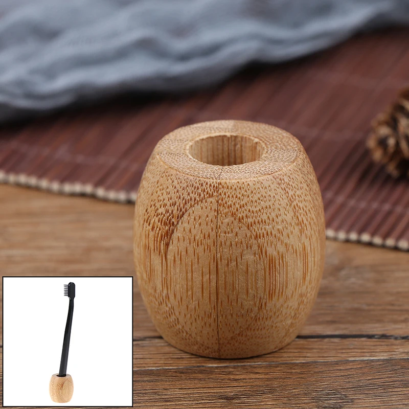 

Friendly Bamboo Toothbrush Holder Wooden Toothbrush Bathroom Stands Natural Vegan Toothbrush Zero Wast Accessories Tools