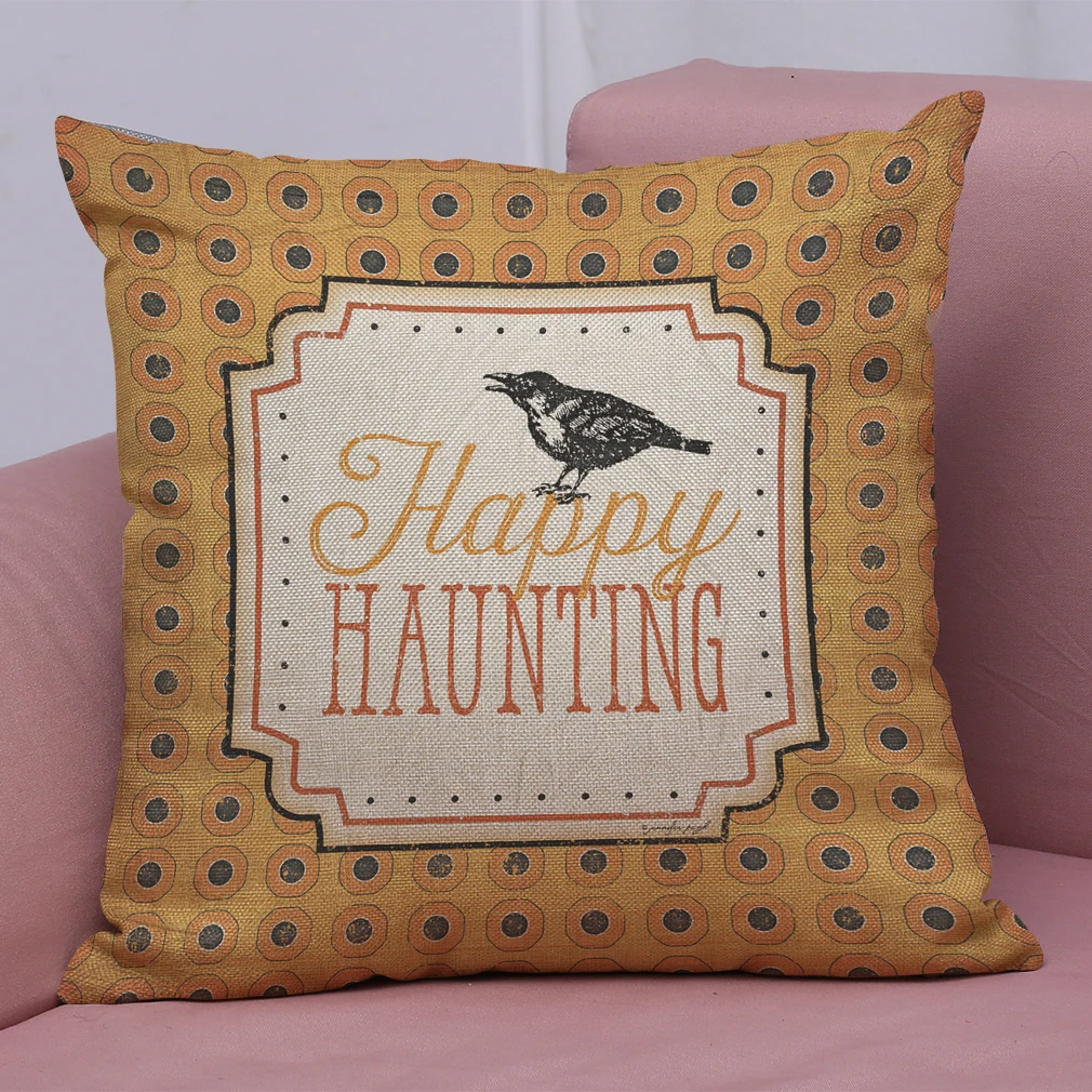

Halloween Pillow Cover Home Decoration Christmas Throw Pillow Cover Cotton Linen Sofa Cushion Cover Throw Pillows for Couch