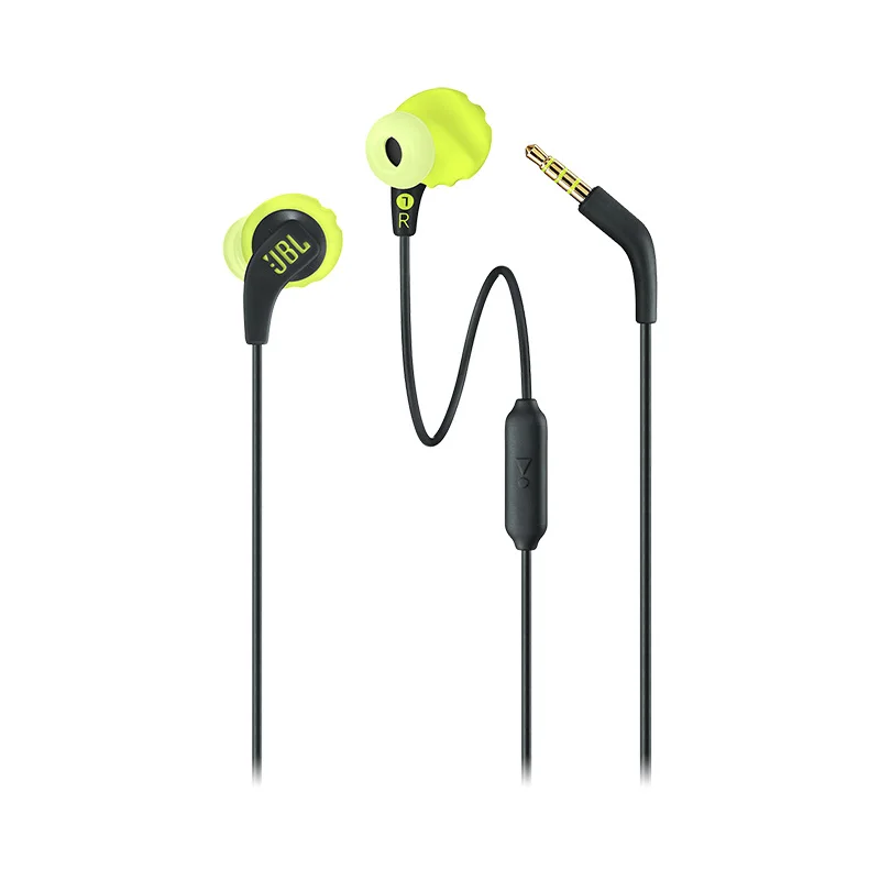 Yellow Проводные наушники JBL Endurance Run, внутриканальное управление, наушники-вкладыши с защитой от пота, наушники JBL с микрофоном, портативные магнитные наушники-вкладыши - Цвет: Yellow
