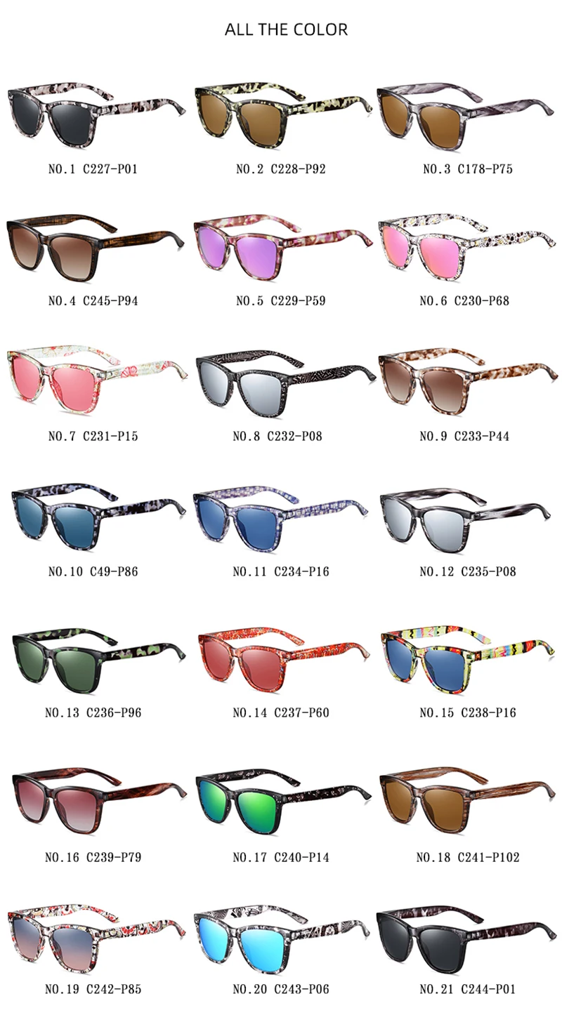 

Hot Sales New fashion Polarized Square Sunglasses Men Women many colors shades gafas de sol shades for women windproof Goggles