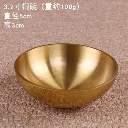 Buddha Copper Bowl Pure Copper Bowls for Worshiping of Wealth Health Buddhist Supplies Household Pray - Цвет: 3.2 inches
