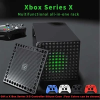 for xbox series x host dust cover xbox series s multifunction headset controller rack with hook cooling net