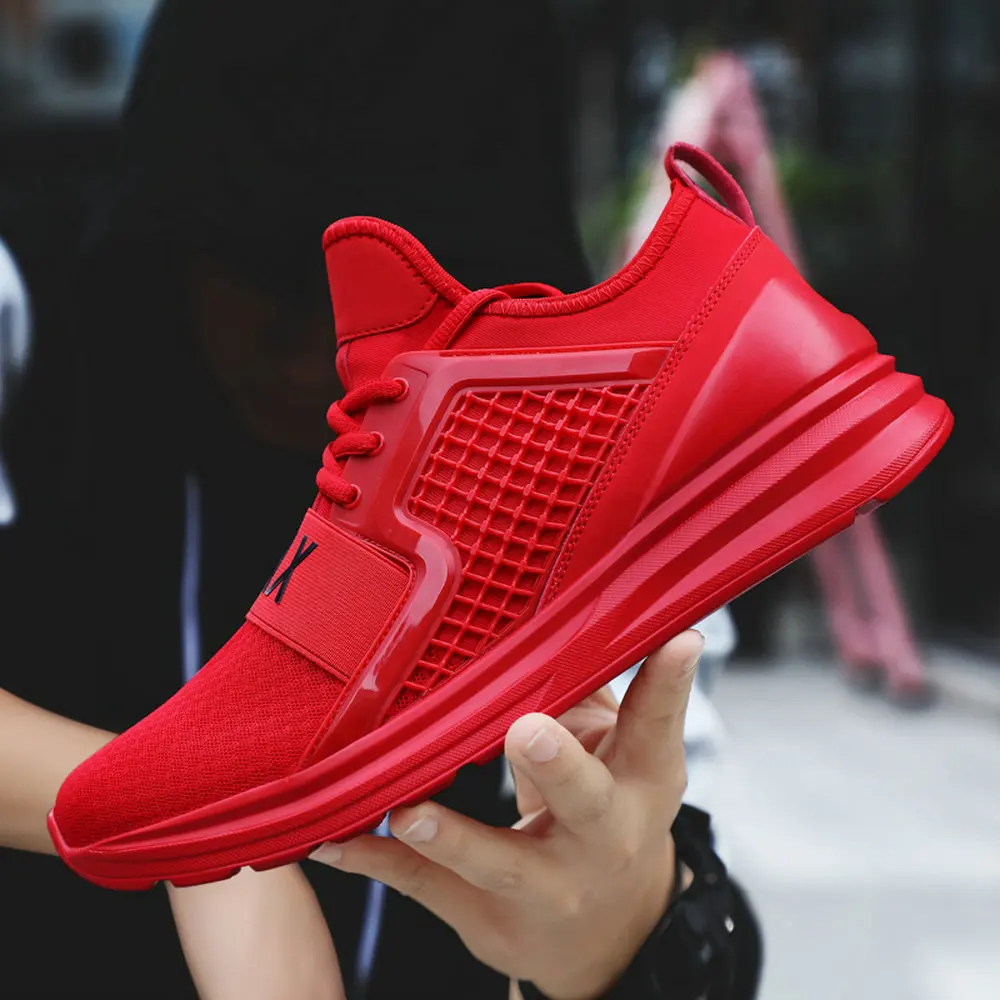 Newbeads Men's Lace Up Mesh Running Sneakers Shoes Non-Slip Casual Outdoor Footwear Tennis Lightweight Sports Jogging Shoes