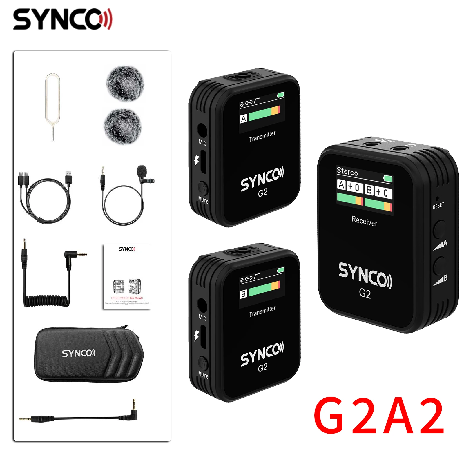 

Беспроводной петличный микрофон SYNCO G2A2 G2A1, система 492ft/150m для смартфонов, ноутбуков, DSLR, планшетов, видеокамер PK Comica Rode