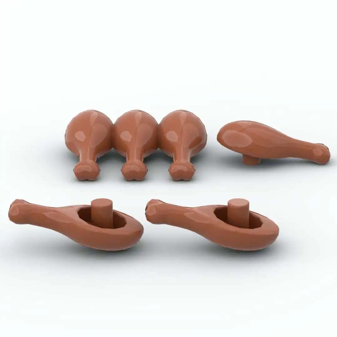 

Chicken Drumstick 10pcs for Figures Toys Food Series Building Block moc Assembles Particles Bricks Creative Children Toys Gift