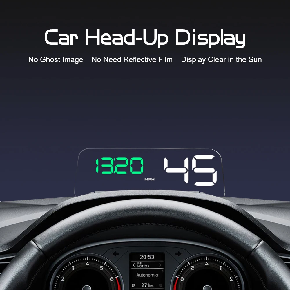 C500 HD светодиодный цветной дисплей HUD автомобильный индикатор приборной панели
