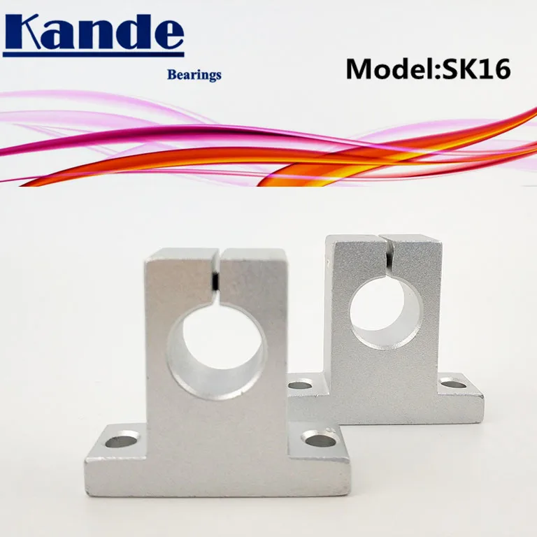 Подшипники Kande 4 шт. SK16 16 мм линейная Опора вала для 3D принтеров скольжения