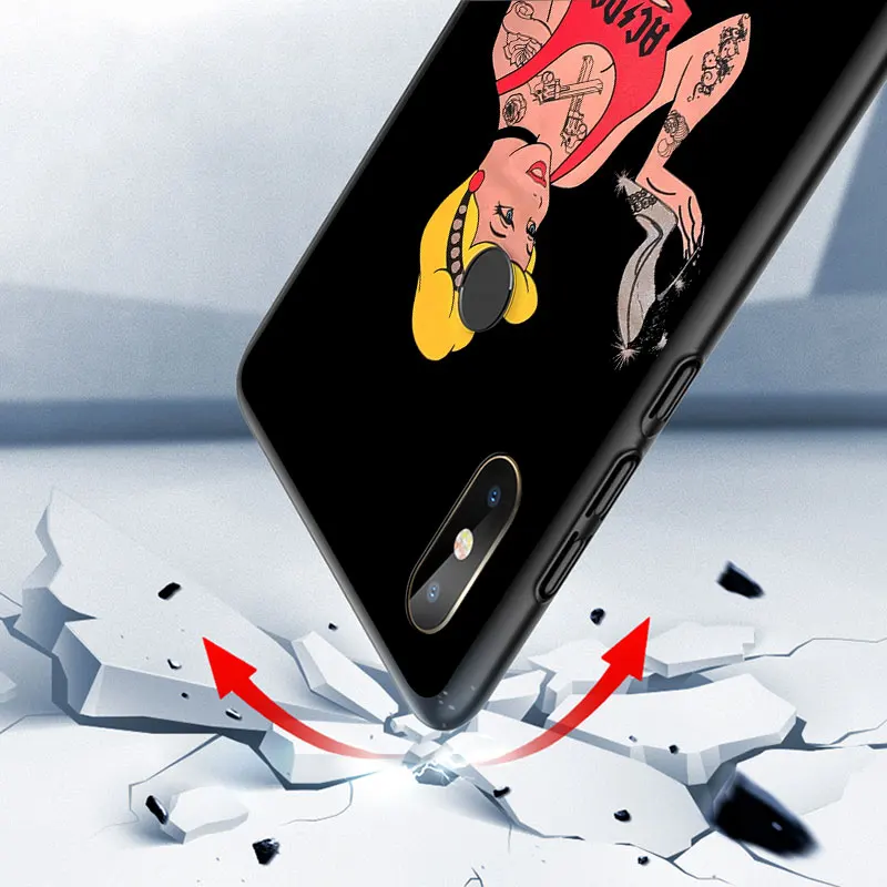 Silicone Black TPU Cover Disney Princess Tattoo For Xiaomi Mi 11 11i 10i 10T 10 9T 9SE 8 Ultra Lite Pro 5G Soft Phone Case | Мобильные