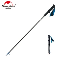 naturehike outdoor walking sticks ultralight 4 sections foldable adjustable trekking poles carbon fiber walking hiking sticks