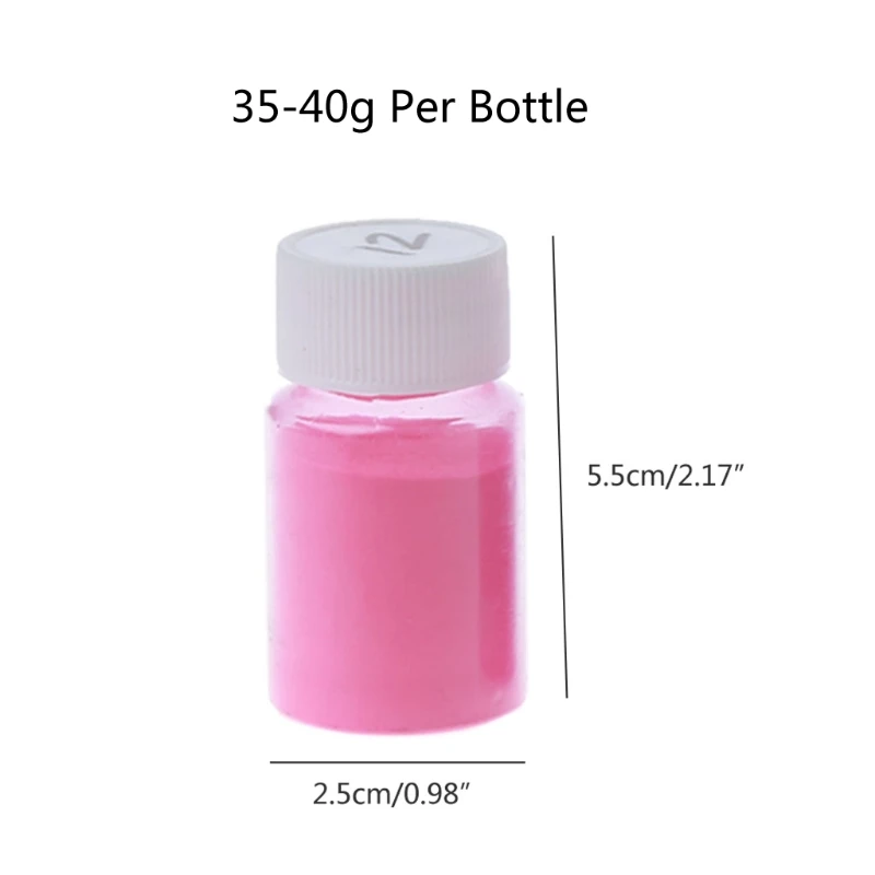 

12 Color 40g Luminous Resin Pigment Kit Glow In the Dark Powder Pigment Colorant Dye Fluorescent Resin Jewelry Making