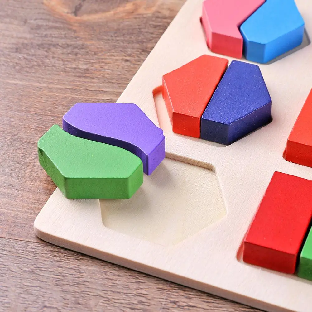

Wooden Geometric Shapes Sorting Math Montessori Puzzle Preschool Learning Educational Game Baby Toddler Toys for Children