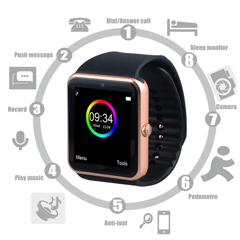 Новые цифровые часы FXM с Bluetooth умные мужские браслет независимая карта спортивный
