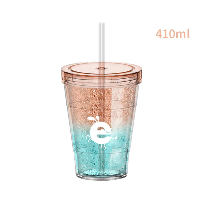 

1pcs Creative Cup Colorful Plastic Straw Cup Creative Fashion Cup Plastic Tumbler With Lid Kitchen Drinkware Gagets Coffee Mug