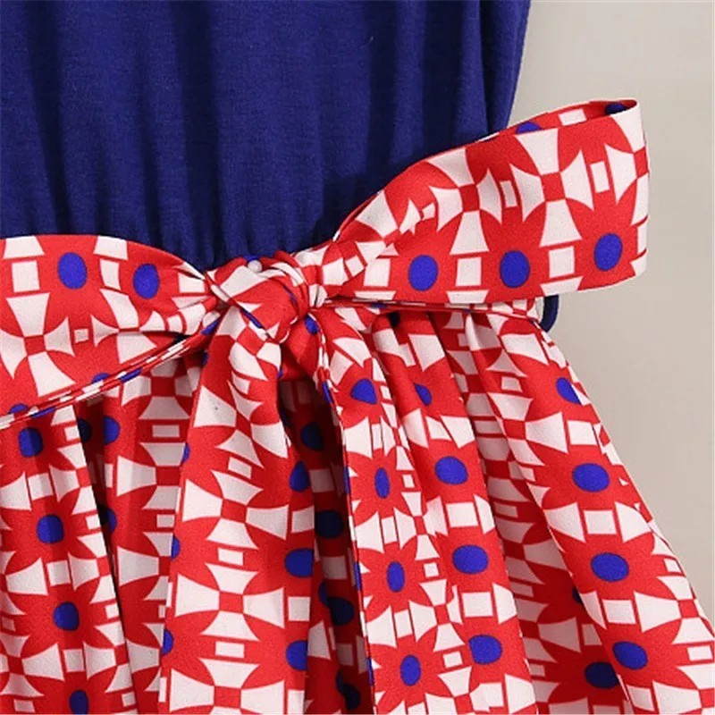 Летнее платье Me Little одежда для всей семьи одинаковые платья с геометрическим