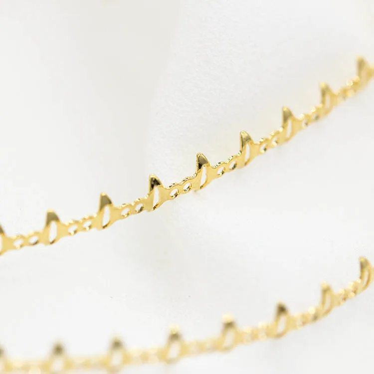 5 м проволочная обертка Chain14K позолоченный латунный металлический браслет цепочка фурнитура DIY крошечный камень смола основа обернутый провод цепи аксессуары