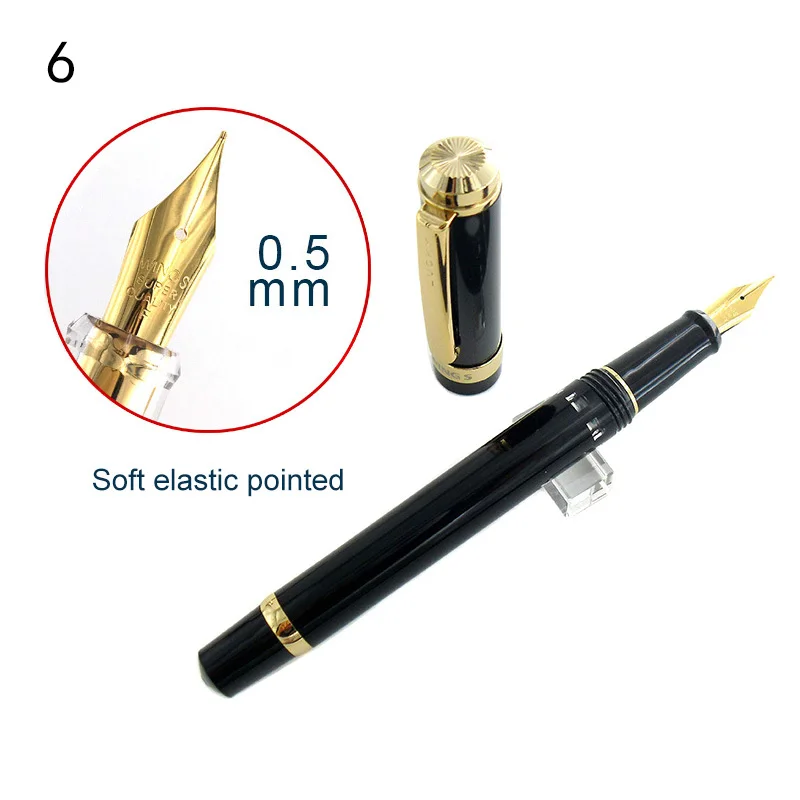 

Model Wing Sung 698 Transparent Piston Fountain Pen 0.38mm/0.5mm Fine Nib Pen Stationery GDeals