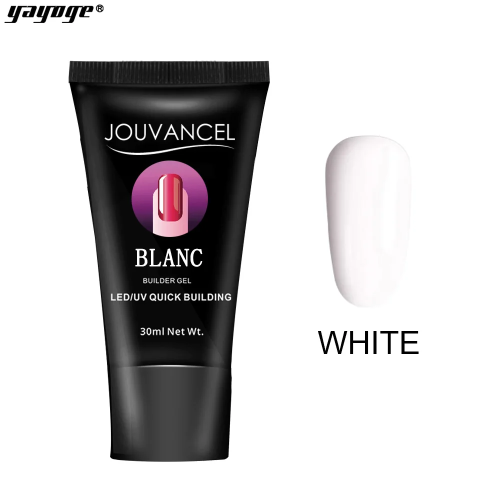 P16-white-A Прямая поставка YAYOGE полигелевый набор для ногтей с лампой УФ-Гель-лак для наращивания ногтей светодиодный полигелевый набор для ногтей - Цвет: P16-white-A