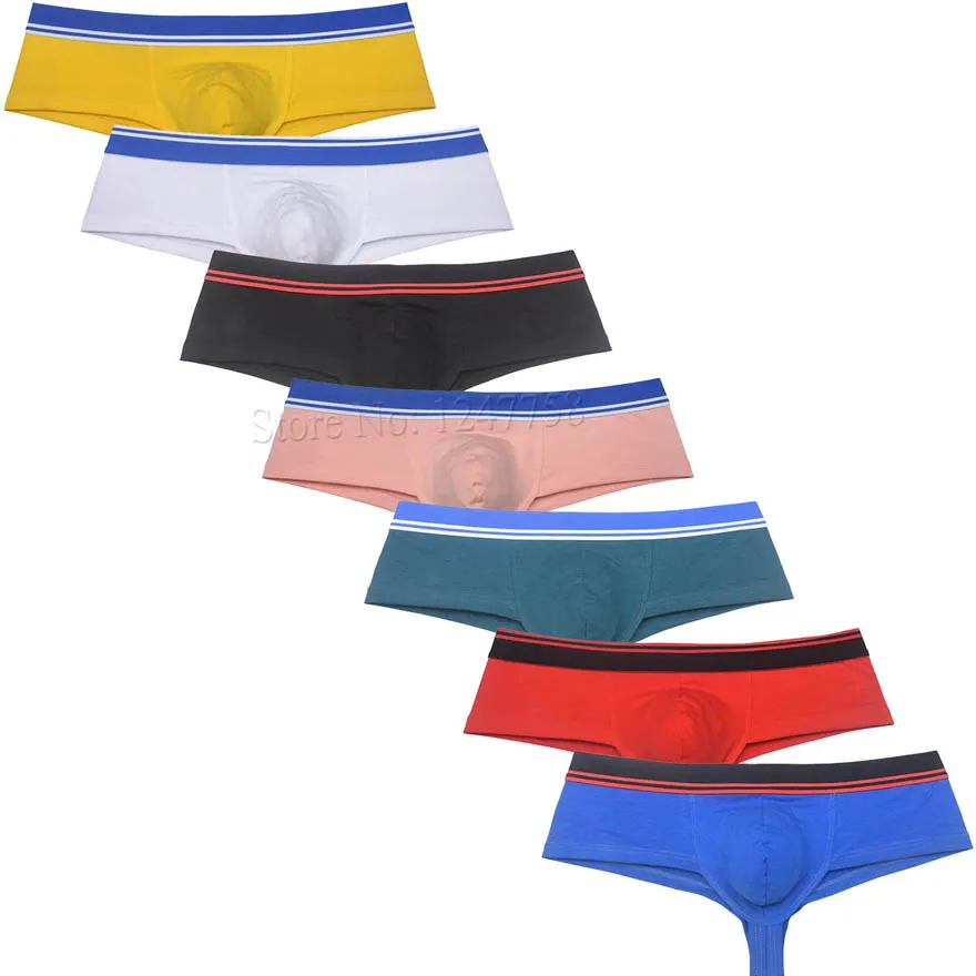 Men's Cotton Cheeky 1/2 Rear Coverage Trunks Brazilain Bikini Pants Hipster Sports Boxer Briefs Bokserki | Мужская одежда