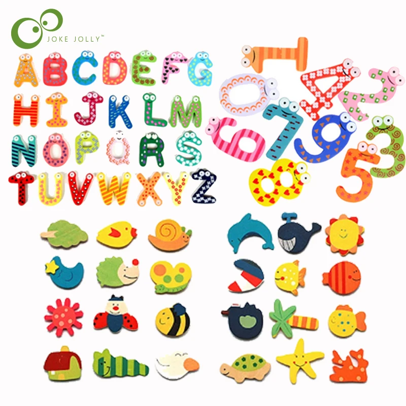 1 Набор Магнитных игрушек Холодильник Деревянный раннее образование стикер s