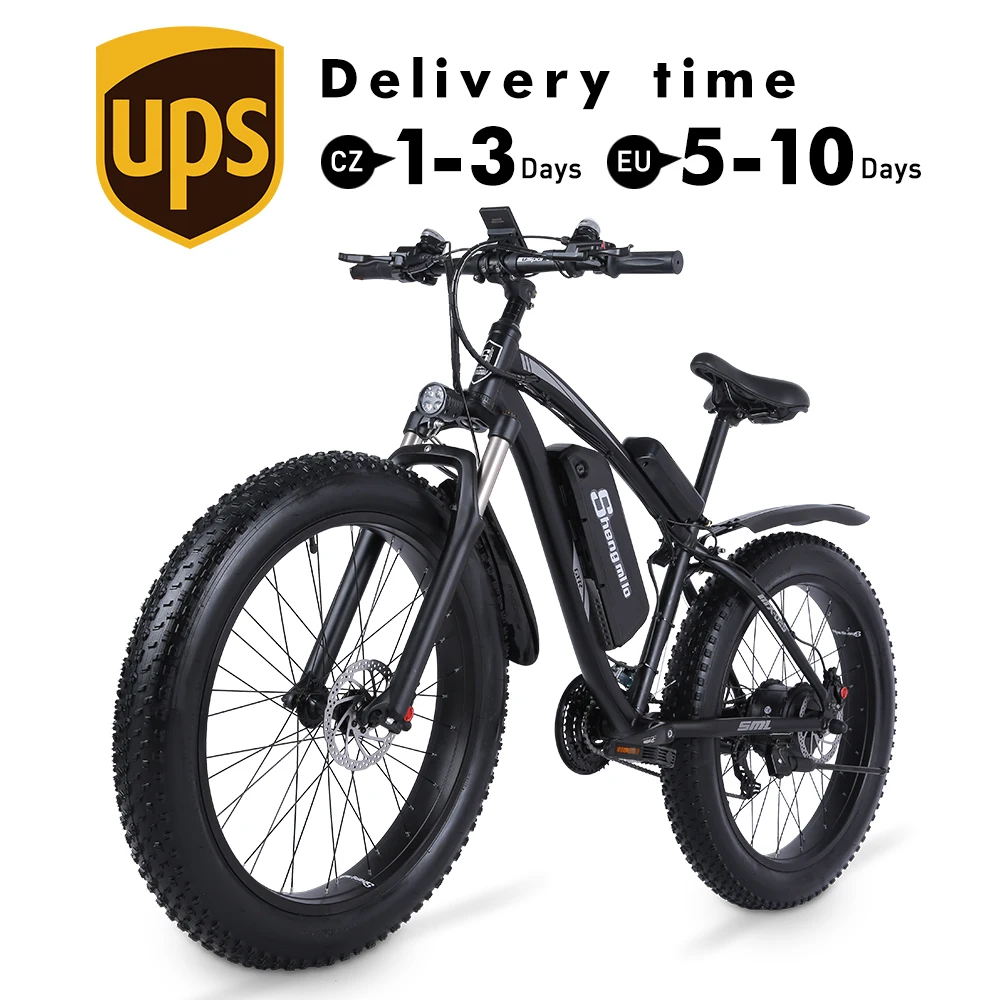Electric bike 1000W Fat Bike Beach Cruiser Bicycle 48Ｖ17ＡＨ lithium battery ebike electric mountain bike|Электровелосипед| |