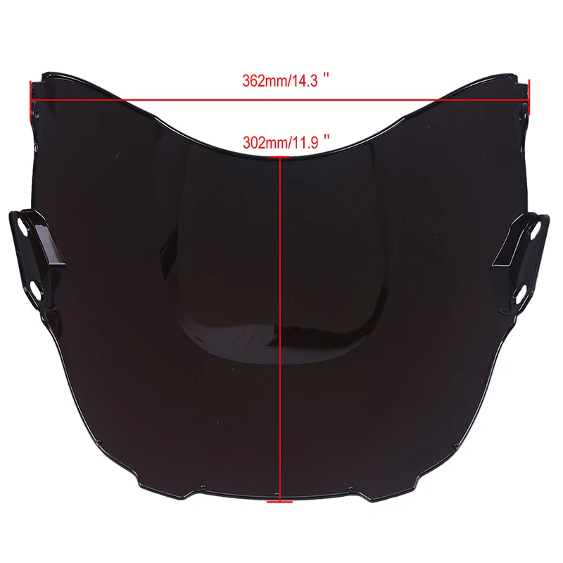 Темный дым черный ясный лобовое стекло мотоцикла двойной пузырь велосипед