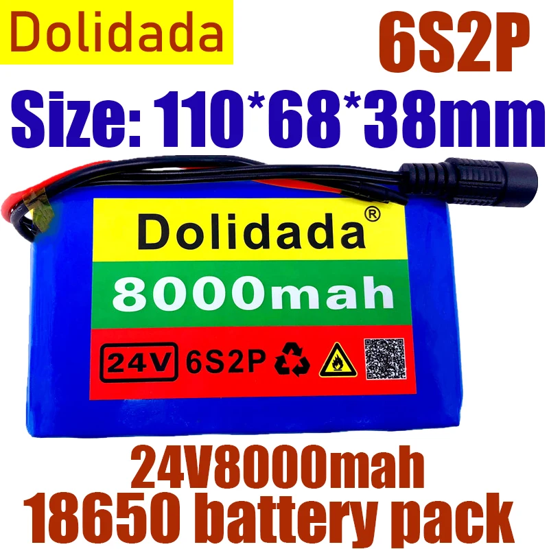 

6s2p 24V 8Ah 18650 Battery Lithium Battery 25.2v 8000mAh Electric Bicycle Moped /Electric/Li ion Battery Pack with BMS