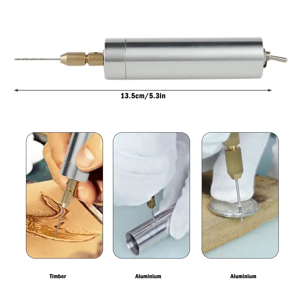 

Jewelry Tools Mini Electric Drills Portable Handheld Micro USB Drill with 3pc Bits DC 5V for Jewelry Making DIY Wood Craft