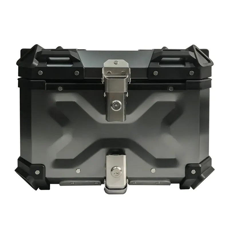 للبيع 45L الذهب المحلي دراجة نارية الألومنيوم صندوق علوي مقاوم للماء علبة الدراجات النارية مربع خلفي