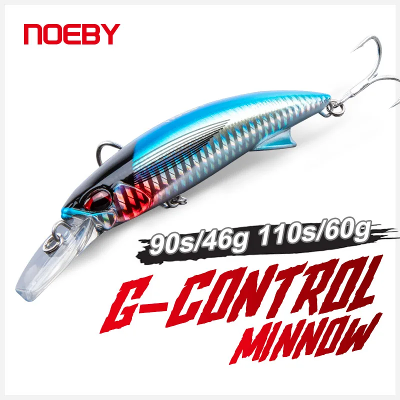 Рыболовная Тяжелая блесна NOEBY G Control 90S 46g 110S 60g Тонущая длинная литая троллинговая