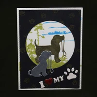 dog frame letter metal cutting dies animal mold cut die scrapbook paper craft knife mould blade punch stencil stamps and dies