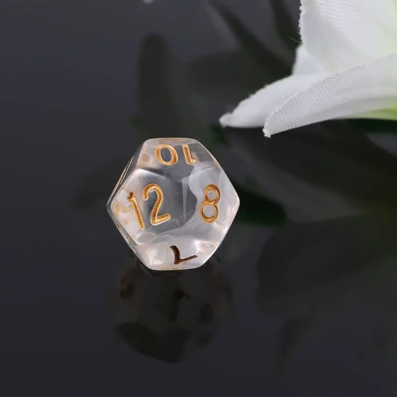 2021 Новинка 7 шт./компл. прозрачные двусторонние игральные кости D4 D6 D8 D10 D12 D20 для